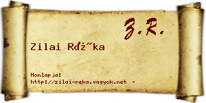 Zilai Réka névjegykártya